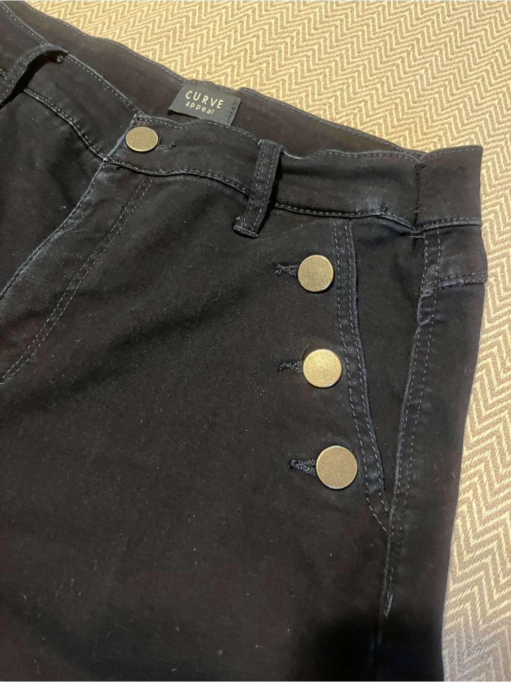 Curve Appeal Dark Indigo Wash Flare Leg Sailor Jeans. Size 10/30. - Picture 3 of 7